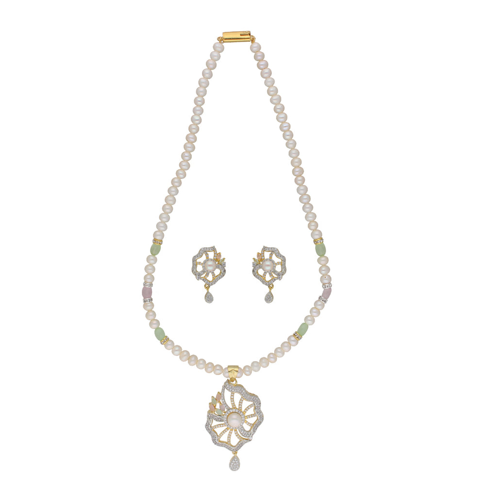 J Pearls Dheivavadivu 1 Line Pearl Sets - Real Pearl Jewelry | Grocsy