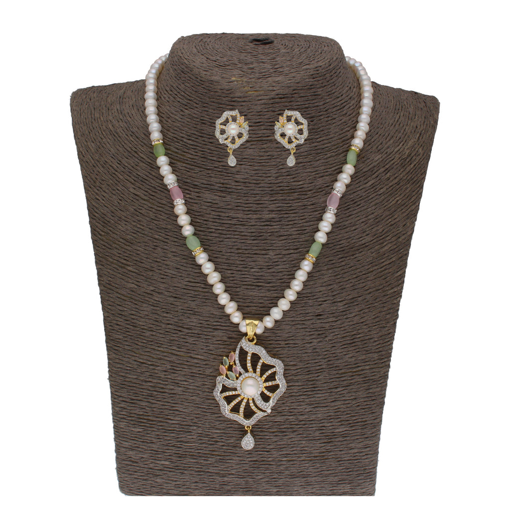 J Pearls Dheivavadivu 1 Line Pearl Sets - Real Pearl Jewelry | Grocsy