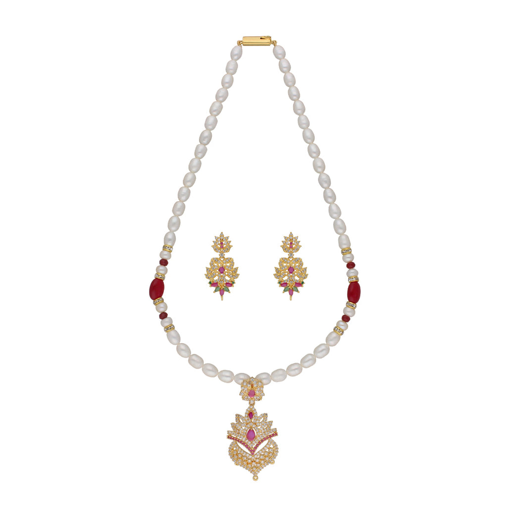 J Pearls Fritha 1 Line Pearl Sets - Real Pearl Jewelry | Grocsy