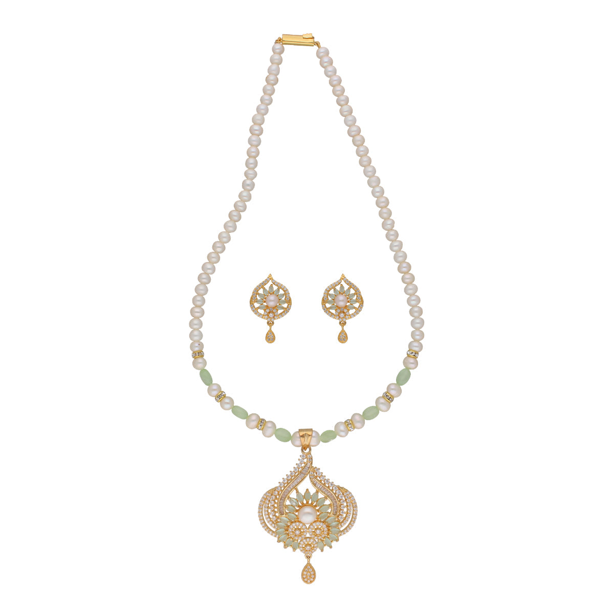 J Pearls Fatehjit 1 Line Pearl Sets - Real Pearl Jewelry | Grocsy