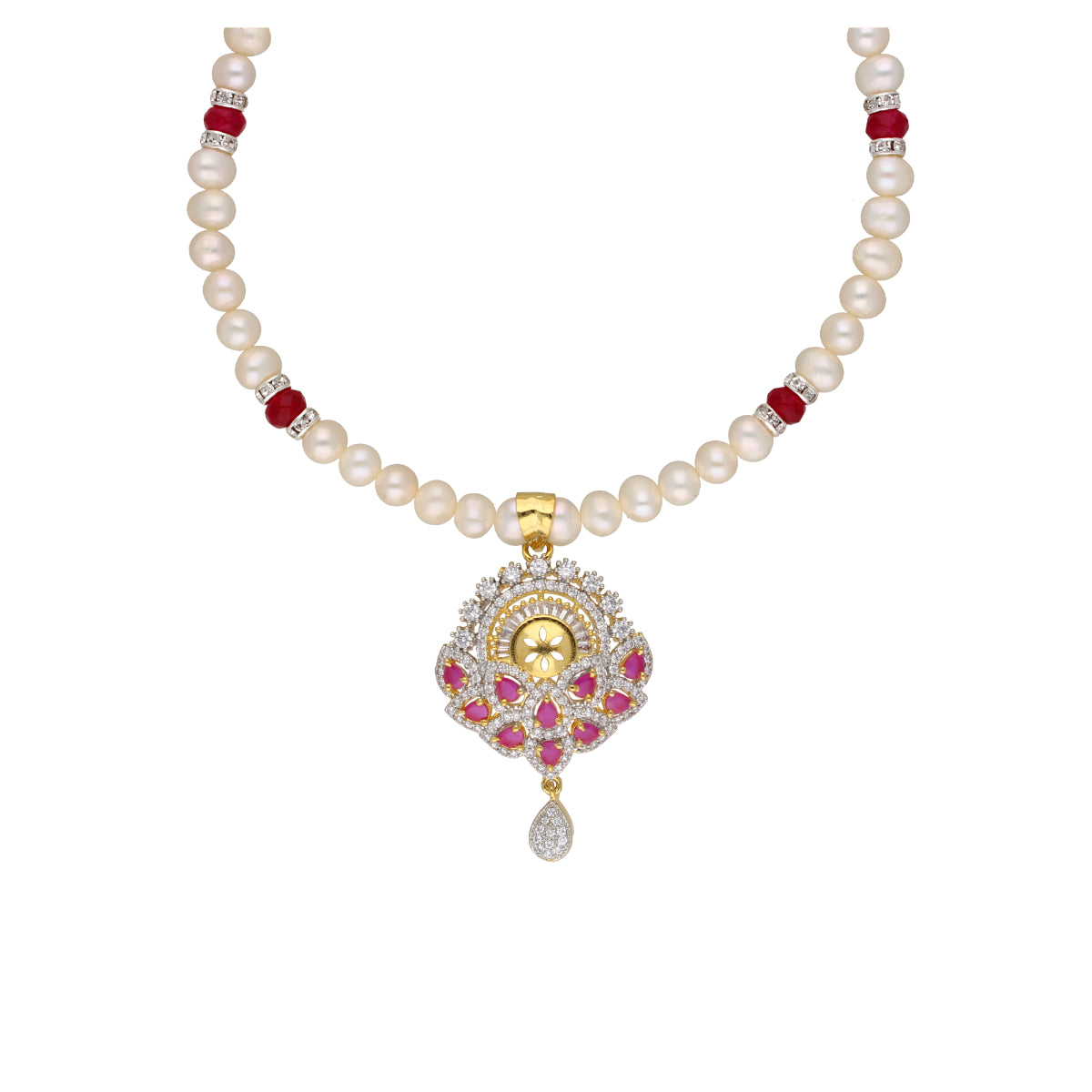 J Pearls Fatehjit 1 Line Pearl Sets - Real Pearl Jewelry | Grocsy