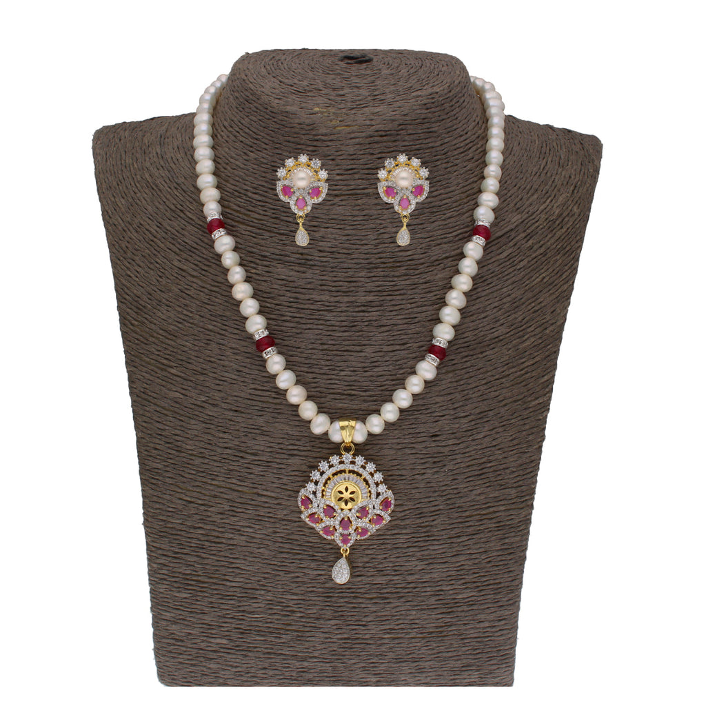 J Pearls Fatehjit 1 Line Pearl Sets - Real Pearl Jewelry | Grocsy