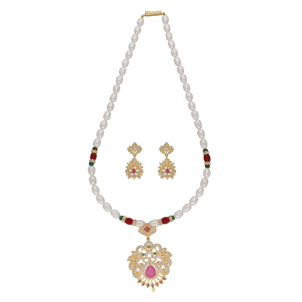 J Pearls Bahgvanti 1 Line Pearl Sets - Real Pearl Jewelry | Grocsy