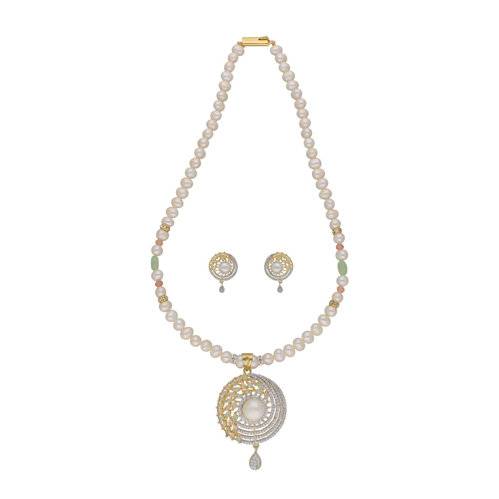 J Pearls Baani 1 Line Pearl Sets - Real Pearl Jewelry | Grocsy