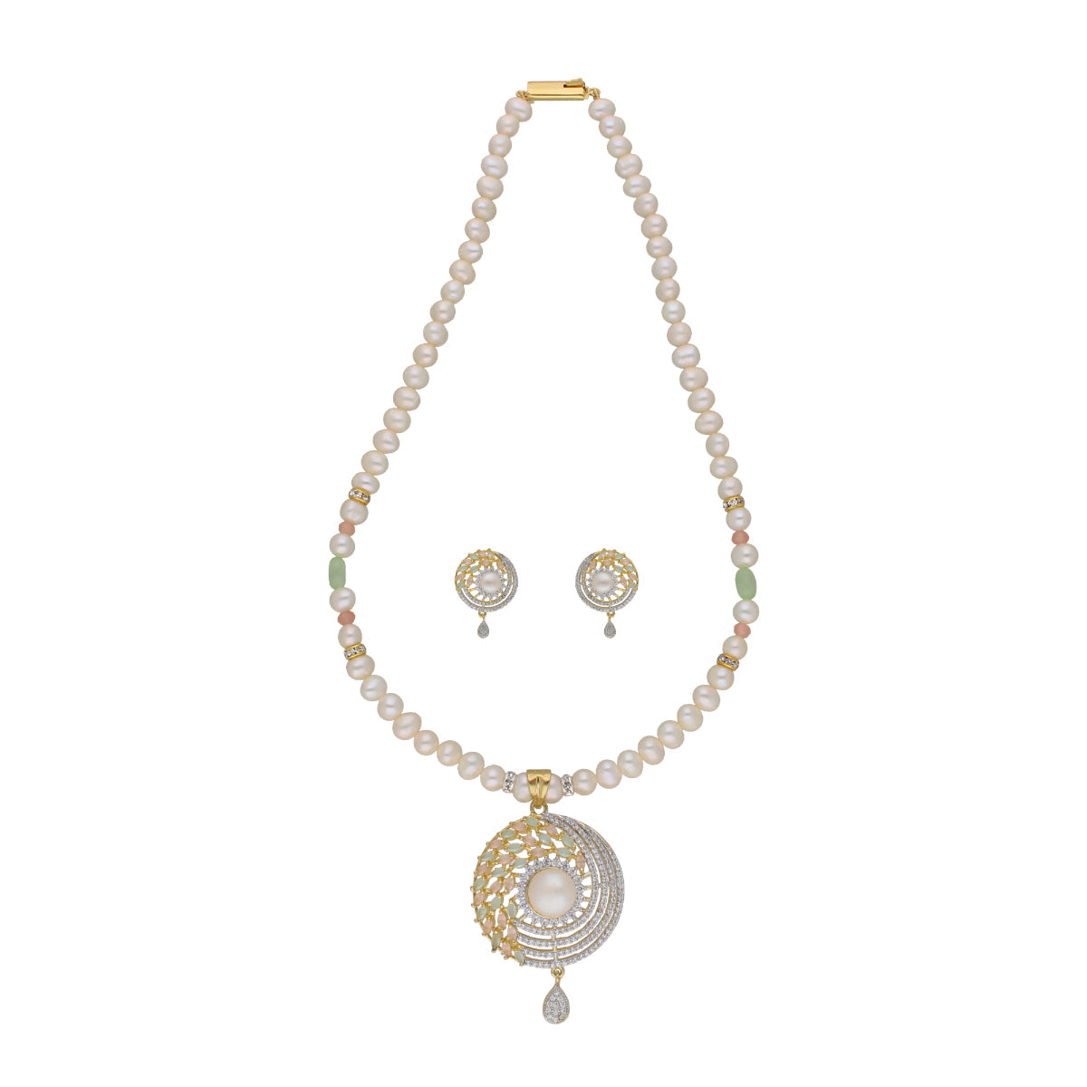 J Pearls Baani 1 Line Pearl Sets - Real Pearl Jewelry | Grocsy