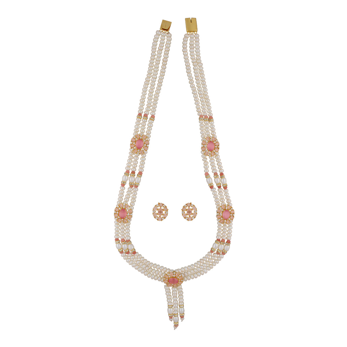 J Pearls Eva 3 Lines Pearl Sets - Real Pearl Jewelry | Grocsy