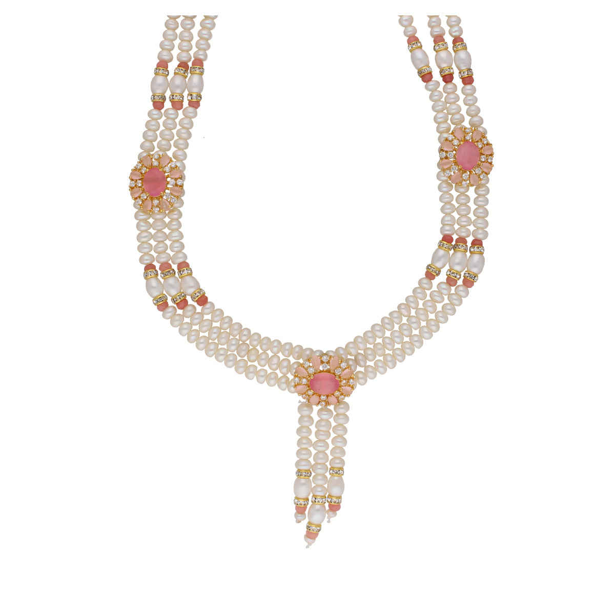 J Pearls Eva 3 Lines Pearl Sets - Real Pearl Jewelry | Grocsy