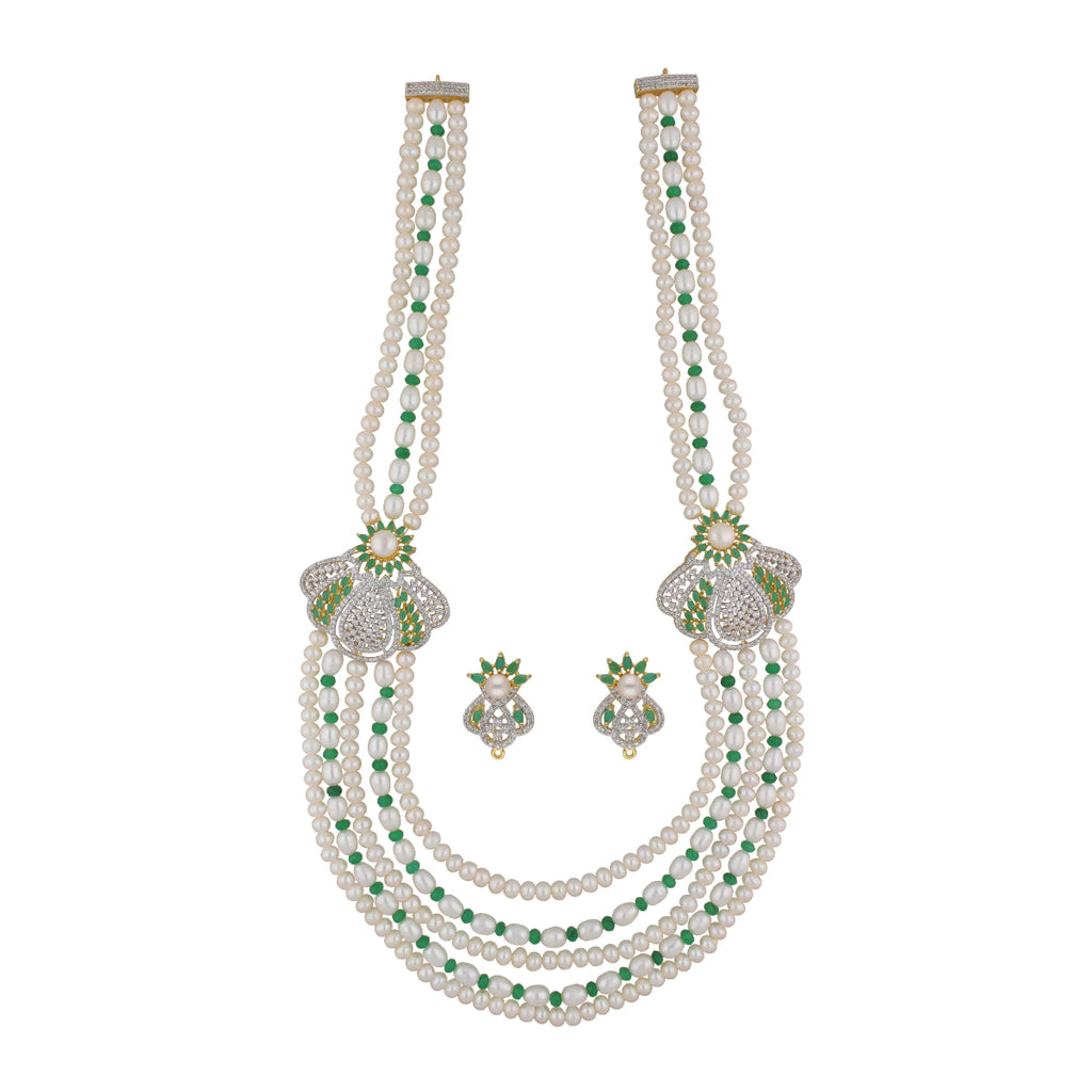 J Pearls Baldar 5 Lines Pearl Sets - Real Pearl Jewelry