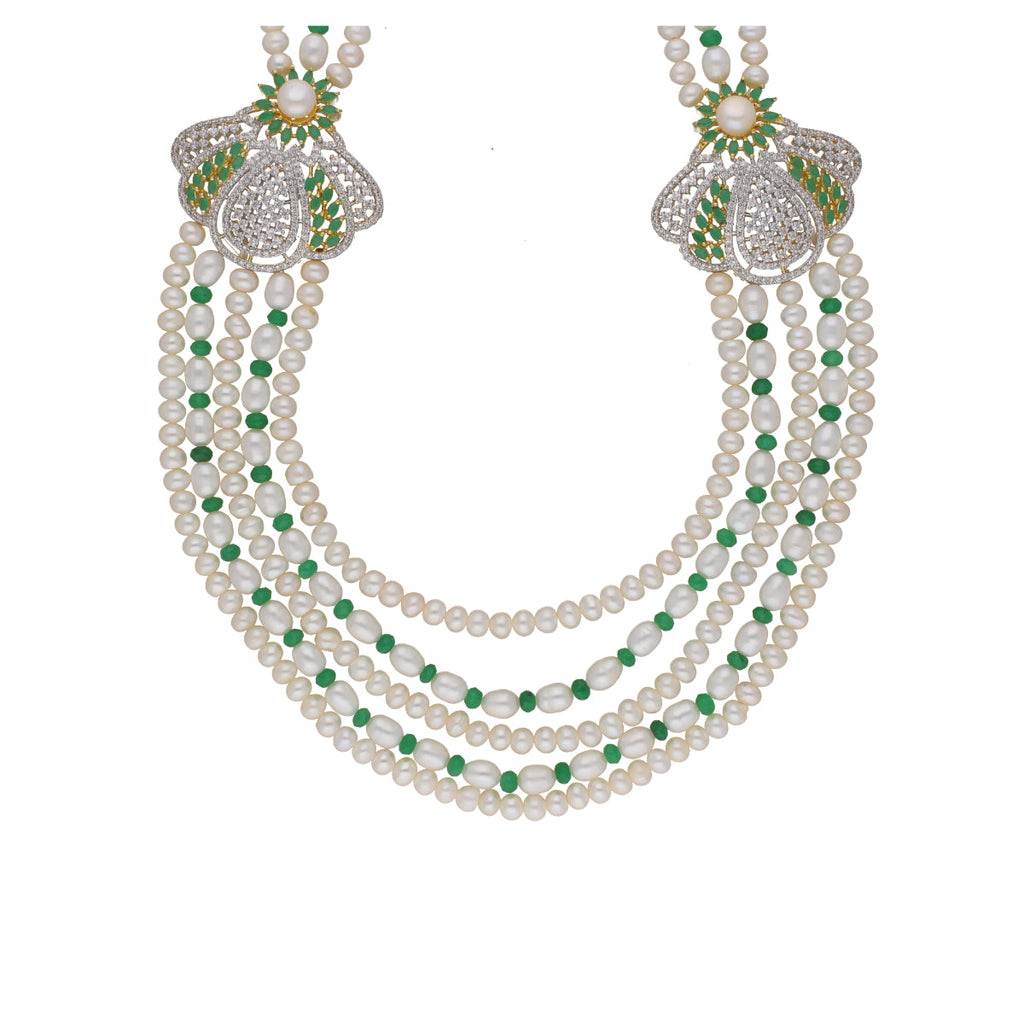 J Pearls Baldar 5 Lines Pearl Sets - Real Pearl Jewelry