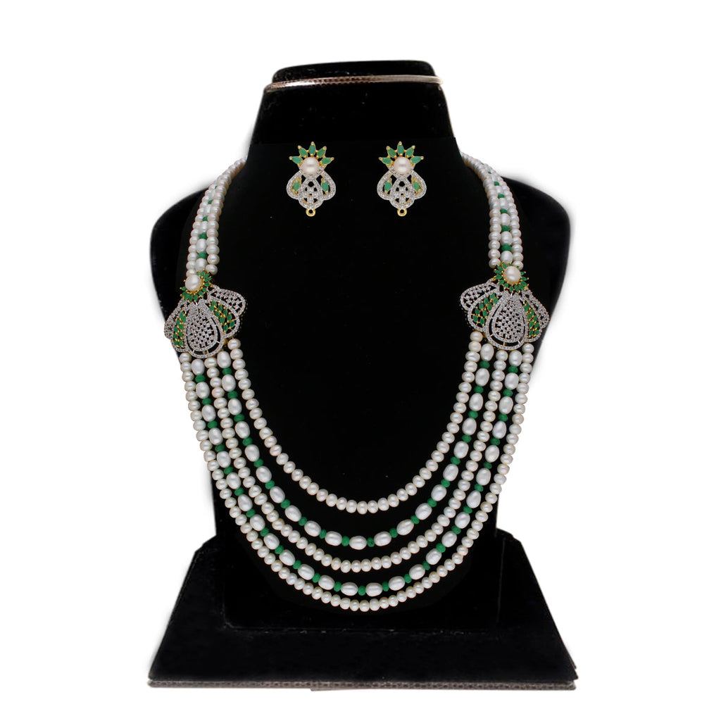 J Pearls Baldar 5 Lines Pearl Sets - Real Pearl Jewelry