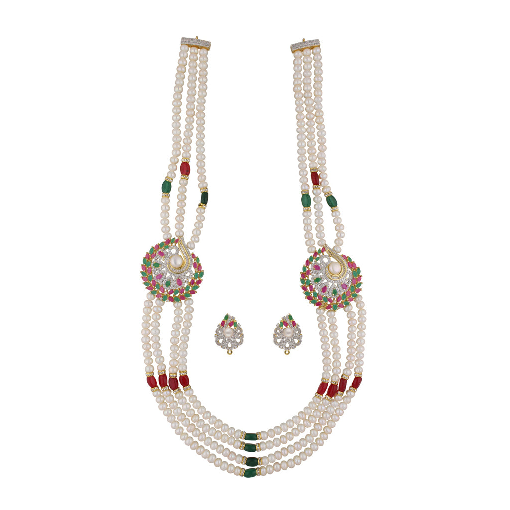 J Pearls Gamini 4 Lines Pearl Sets - Real Pearl Jewelry
