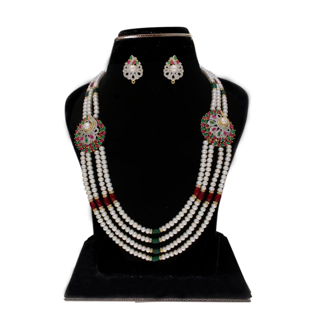 J Pearls Gamini 4 Lines Pearl Sets - Real Pearl Jewelry
