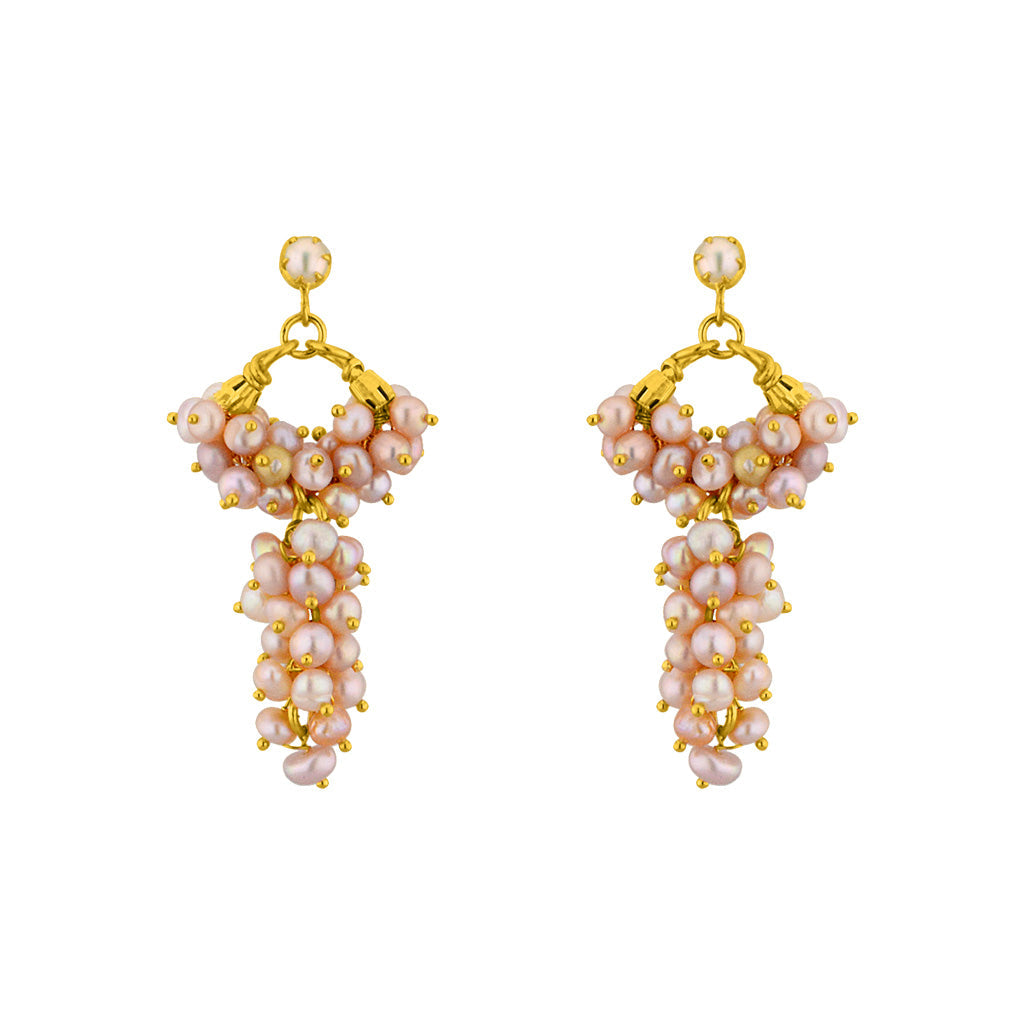 J Pearls Stunning Pink Balis - Real Pearl Jewelry | Grocsy