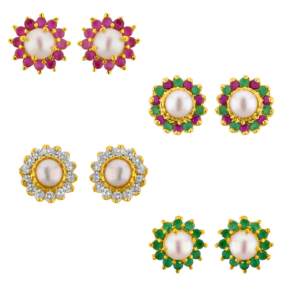 J Pearls Green Earrings - Real Pearl Jewelry | Grocsy