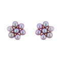 J Pearls 7 Pearls Peach Ear Rings - Real Pearl Jewelry