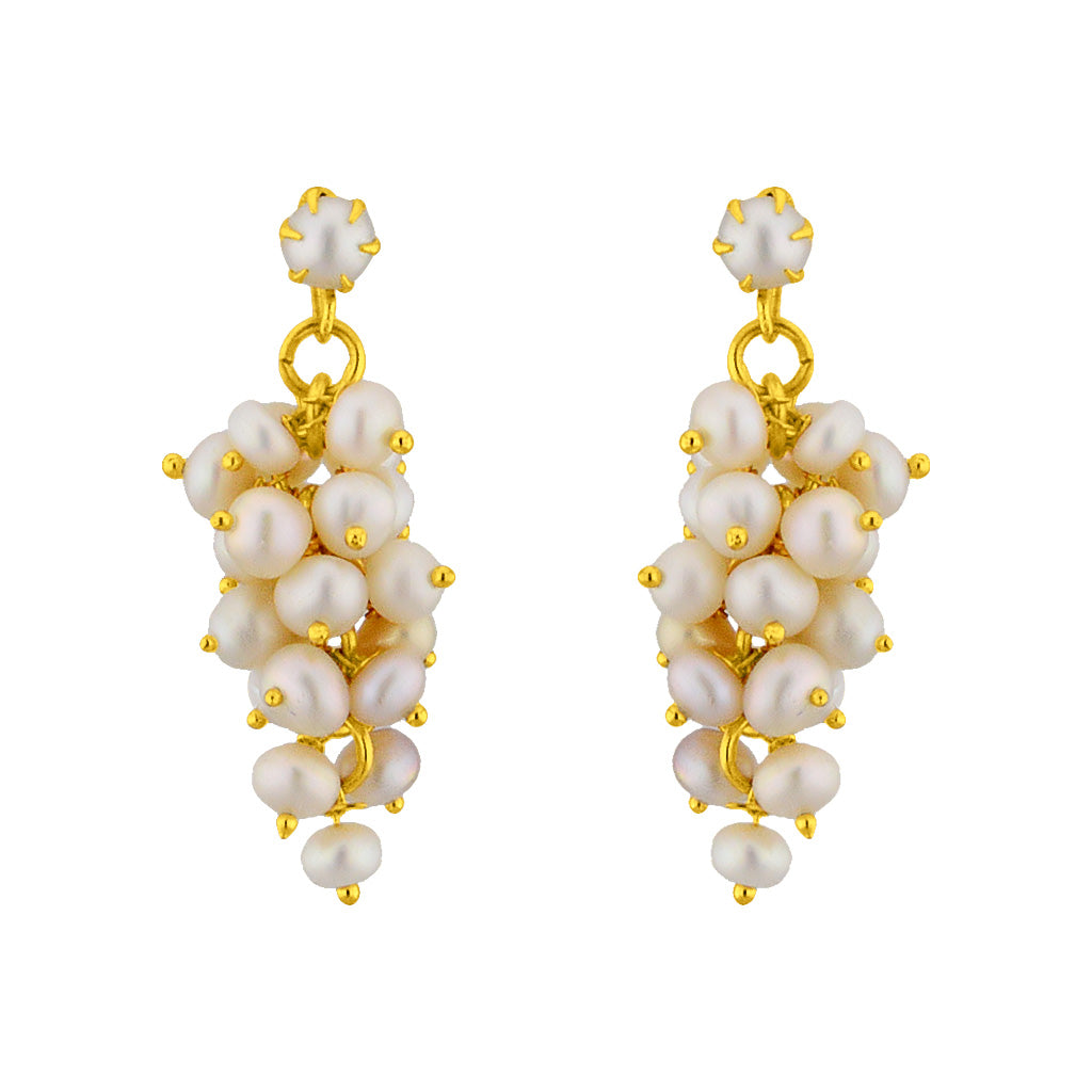 J Pearls Grape Gucha Hangings - Real Pearl Jewelry | Grocsy