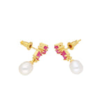 J Pearls Jaanvi Pearl Earrings - Real Pearl Jewelry | Grocsy
