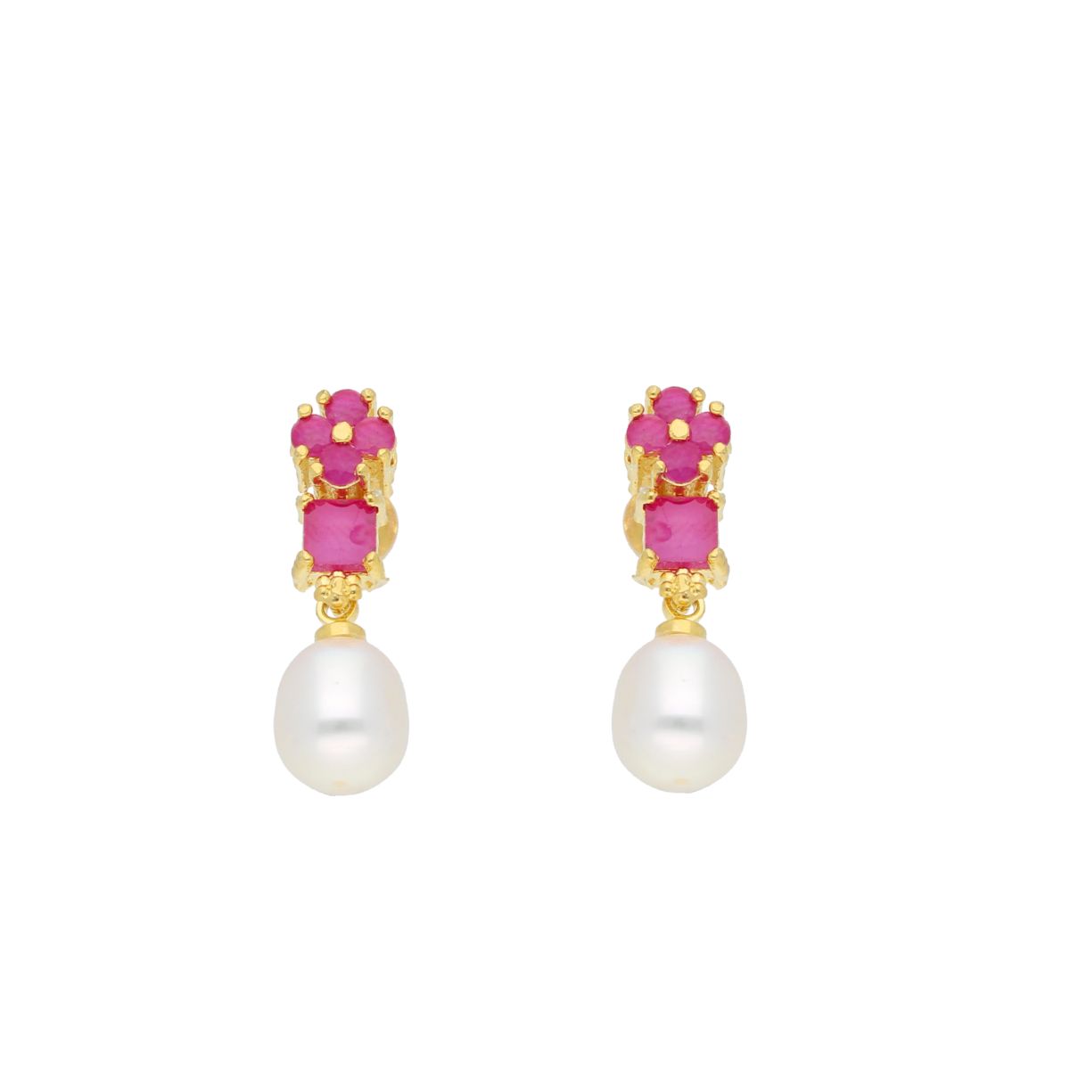 J Pearls Jaanvi Pearl Earrings - Real Pearl Jewelry | Grocsy