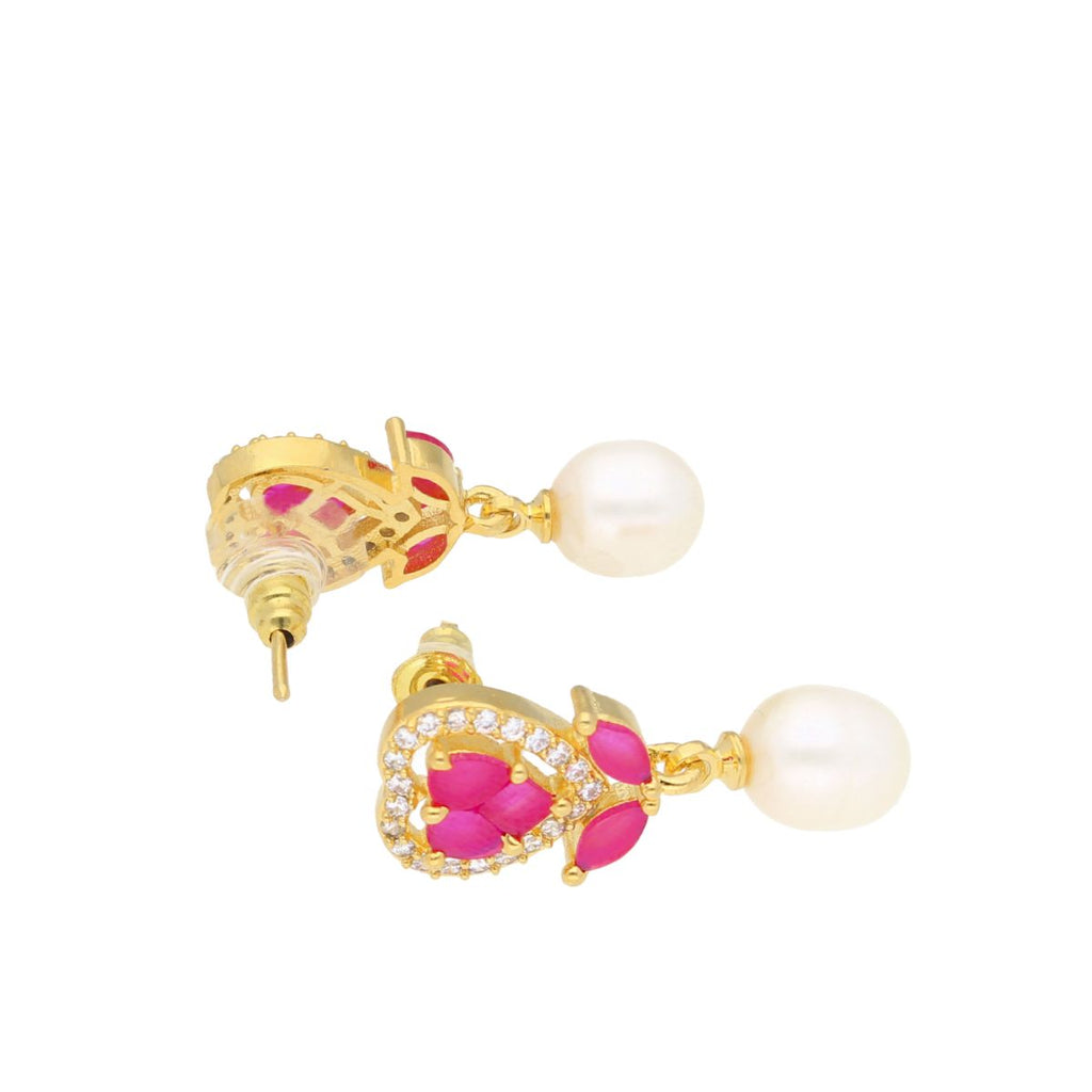 J Pearls Zigzag Pearl Earrings - Real Pearl Jewelry | Grocsy
