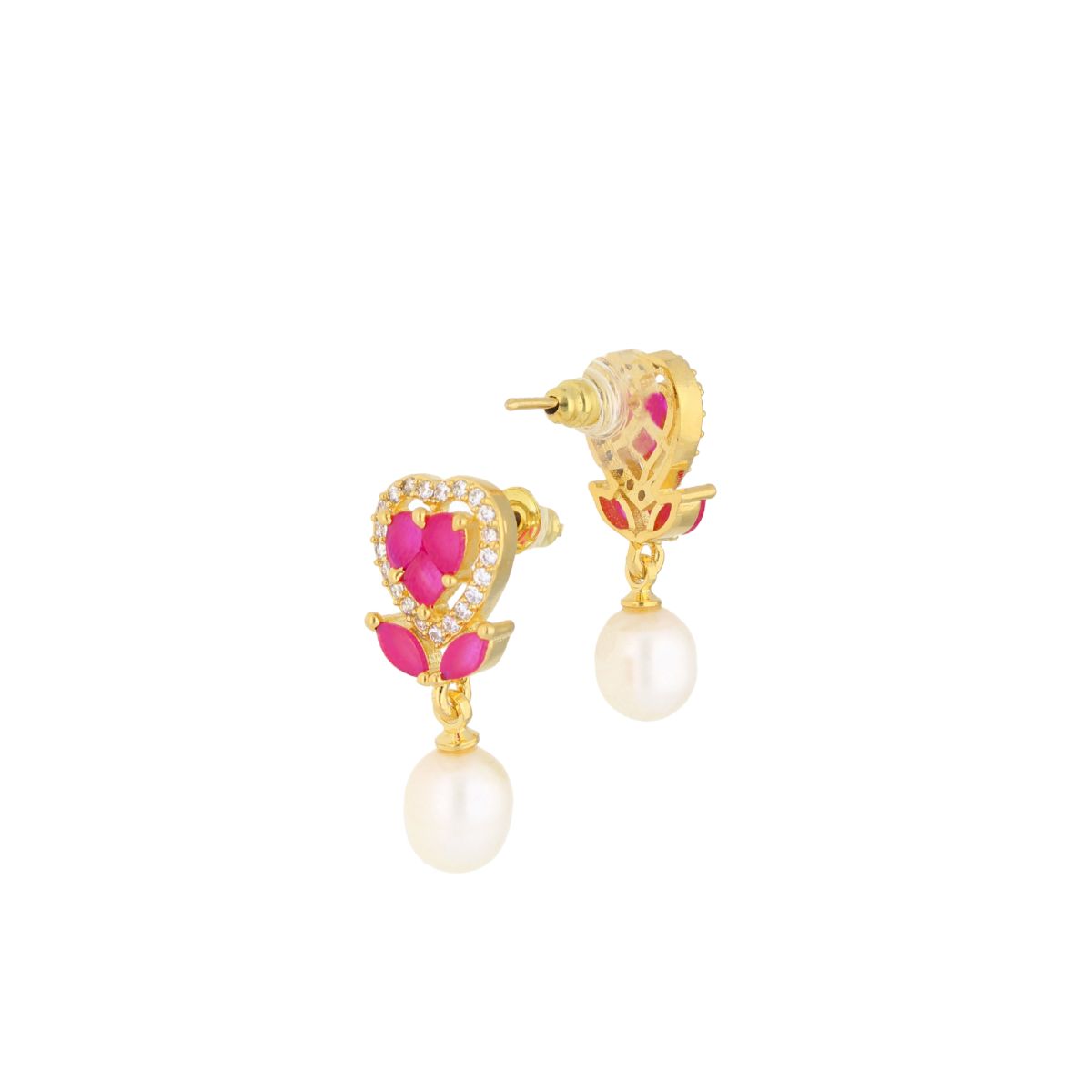 J Pearls Zigzag Pearl Earrings - Real Pearl Jewelry | Grocsy