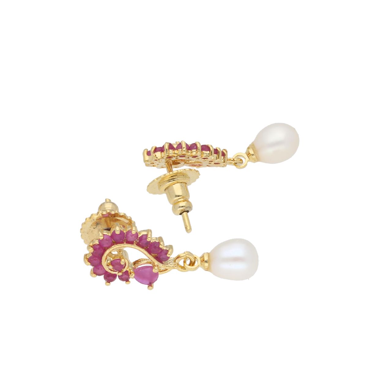 J Pearls Jaanvi Pearl Earrings - Real Pearl Jewelry | Grocsy