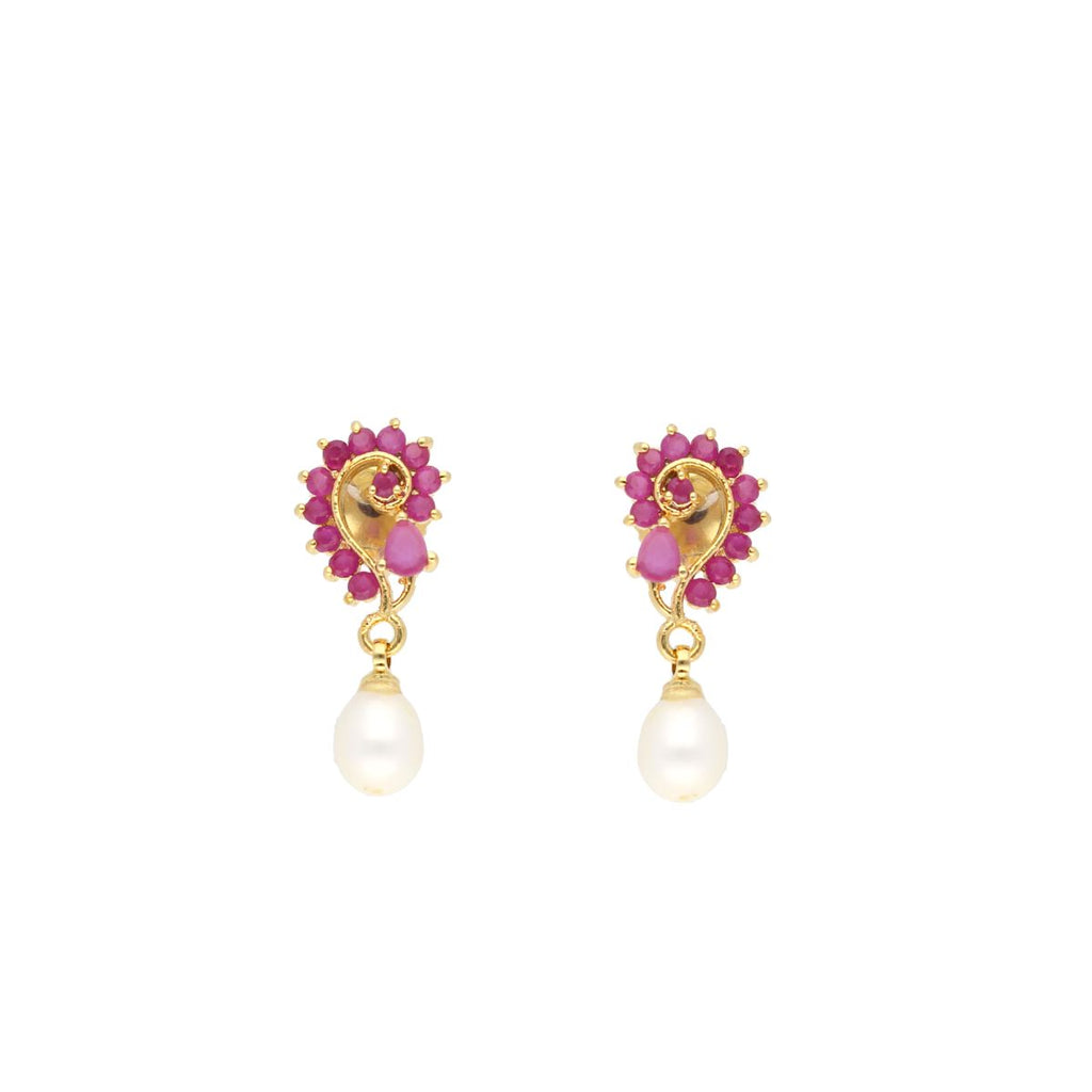 J Pearls Jaanvi Pearl Earrings - Real Pearl Jewelry | Grocsy
