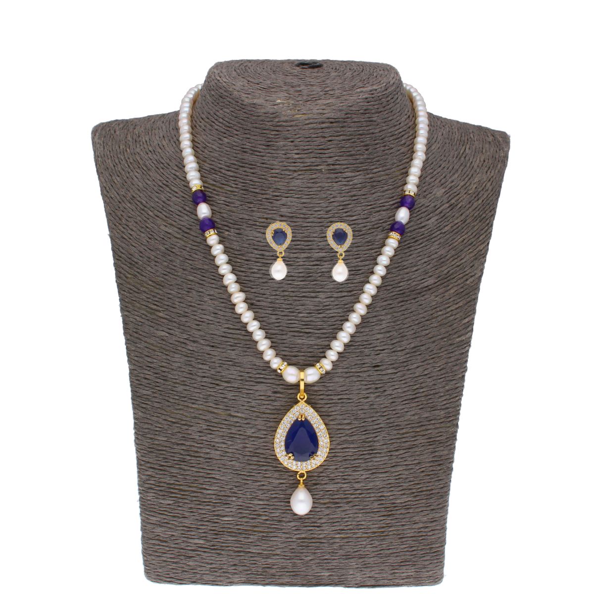 J Pearls Jaanvi Pearl Set - Real Pearl Jewelry | Grocsy