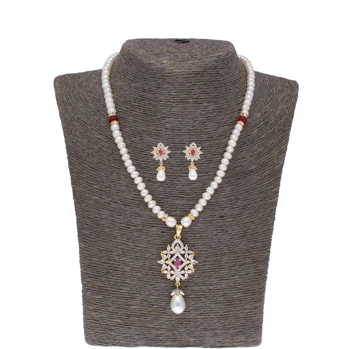 J Pearls Anahita Pearl Set - Real Pearl Jewelry | Grocsy