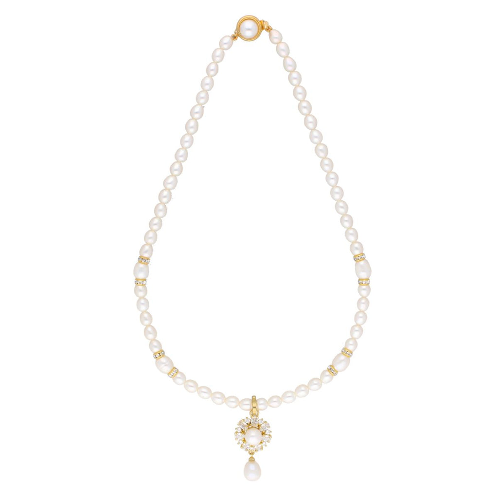 J Pearls Theertha Pearl Set - Real Pearl Jewelry | Grocsy