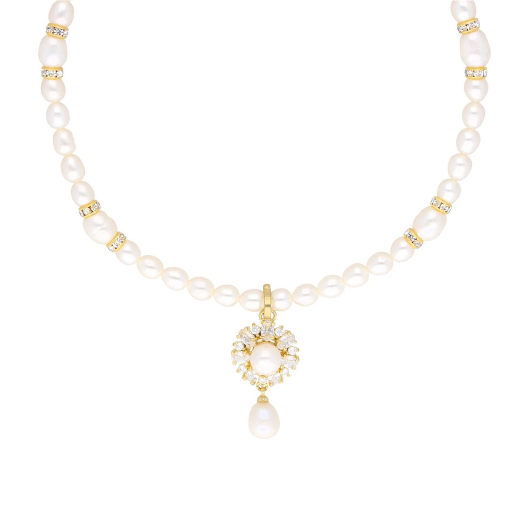 J Pearls Theertha Pearl Set - Real Pearl Jewelry | Grocsy