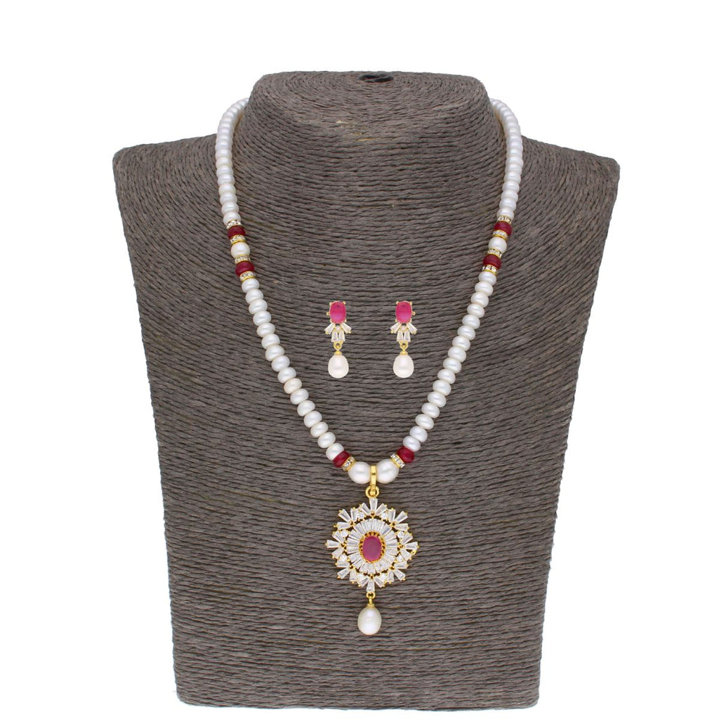 J Pearls Abdhija Pearl Set - Real Pearl Jewelry | Grocsy