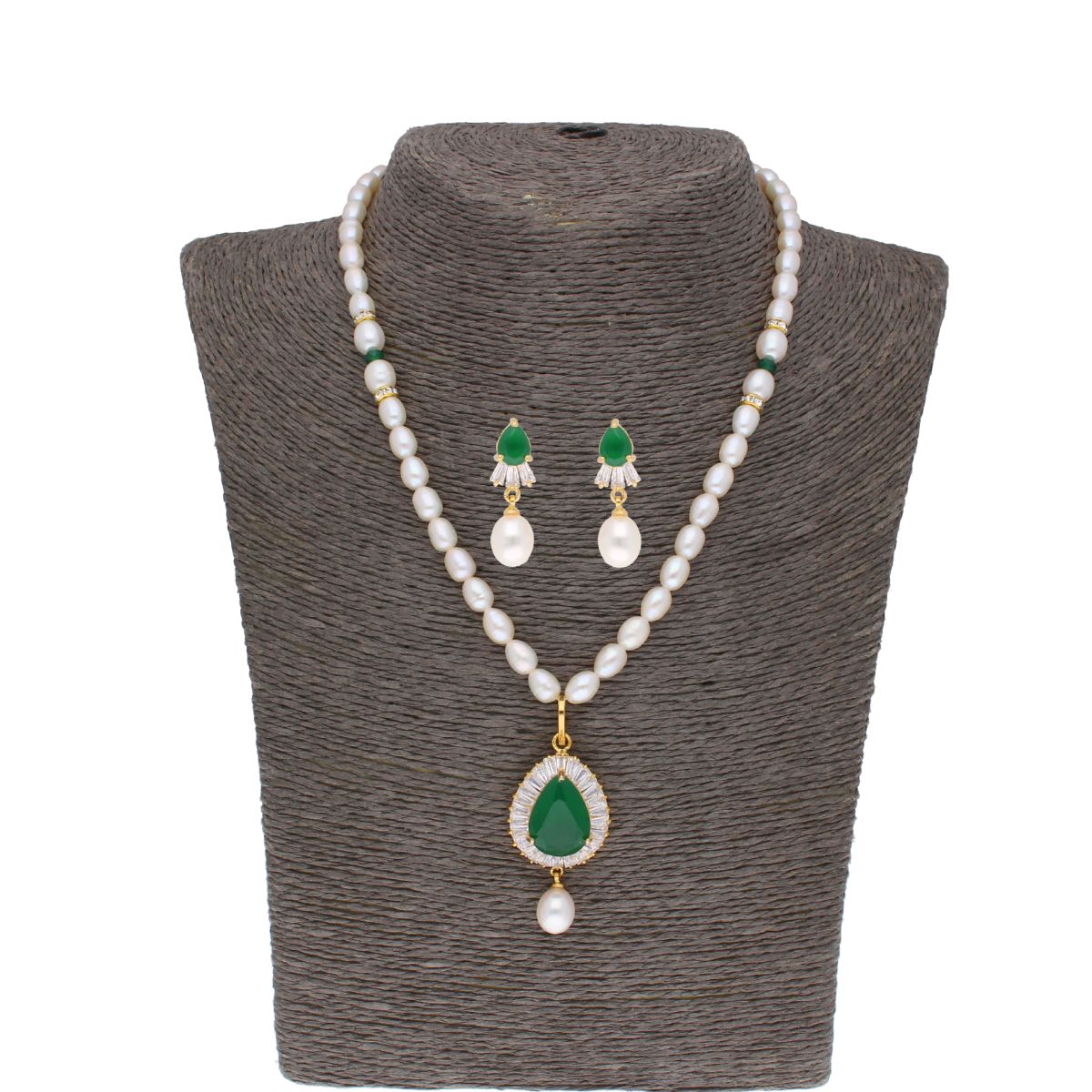 J Pearls Dhenuka Pearl Set - Real Pearl Jewelry | Grocsy