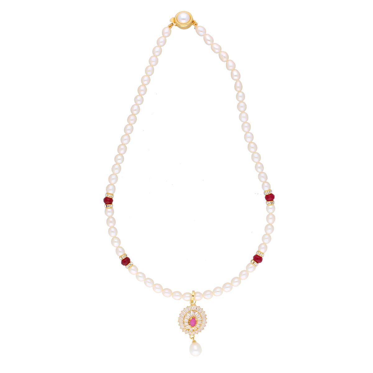 J Pearls Haarshini Pearl Set - Real Pearl Jewelry | Grocsy