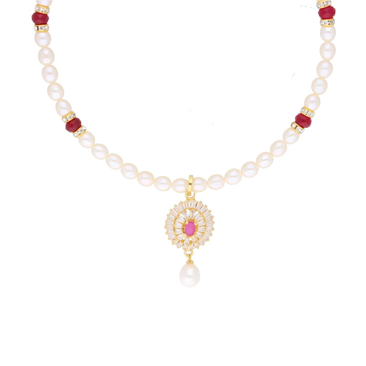 J Pearls Haarshini Pearl Set - Real Pearl Jewelry | Grocsy