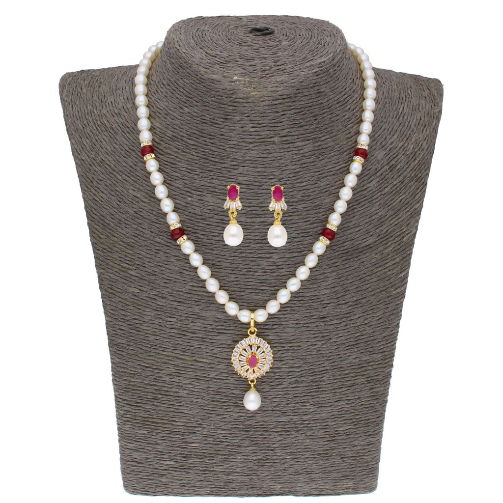 J Pearls Haarshini Pearl Set - Real Pearl Jewelry | Grocsy