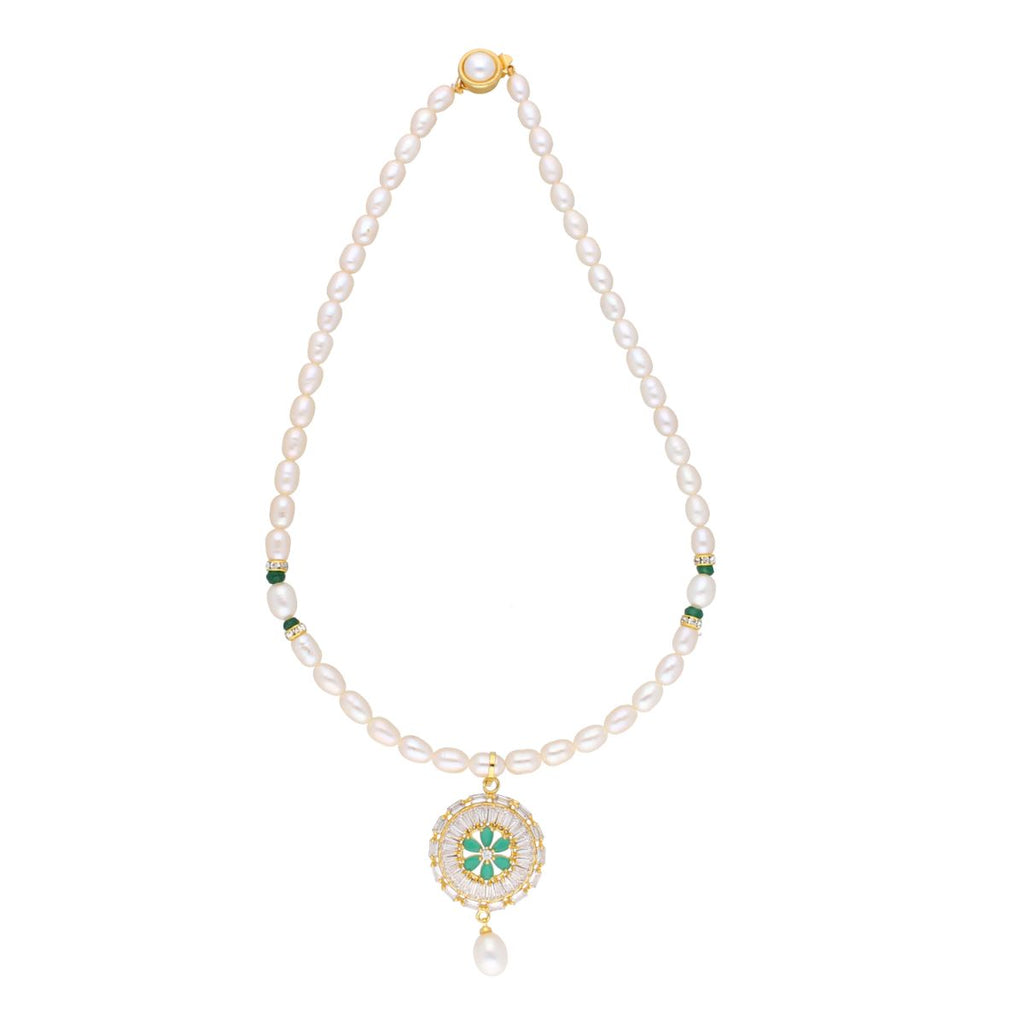 J Pearls Theertha Pearl Set - Real Pearl Jewelry | Grocsy