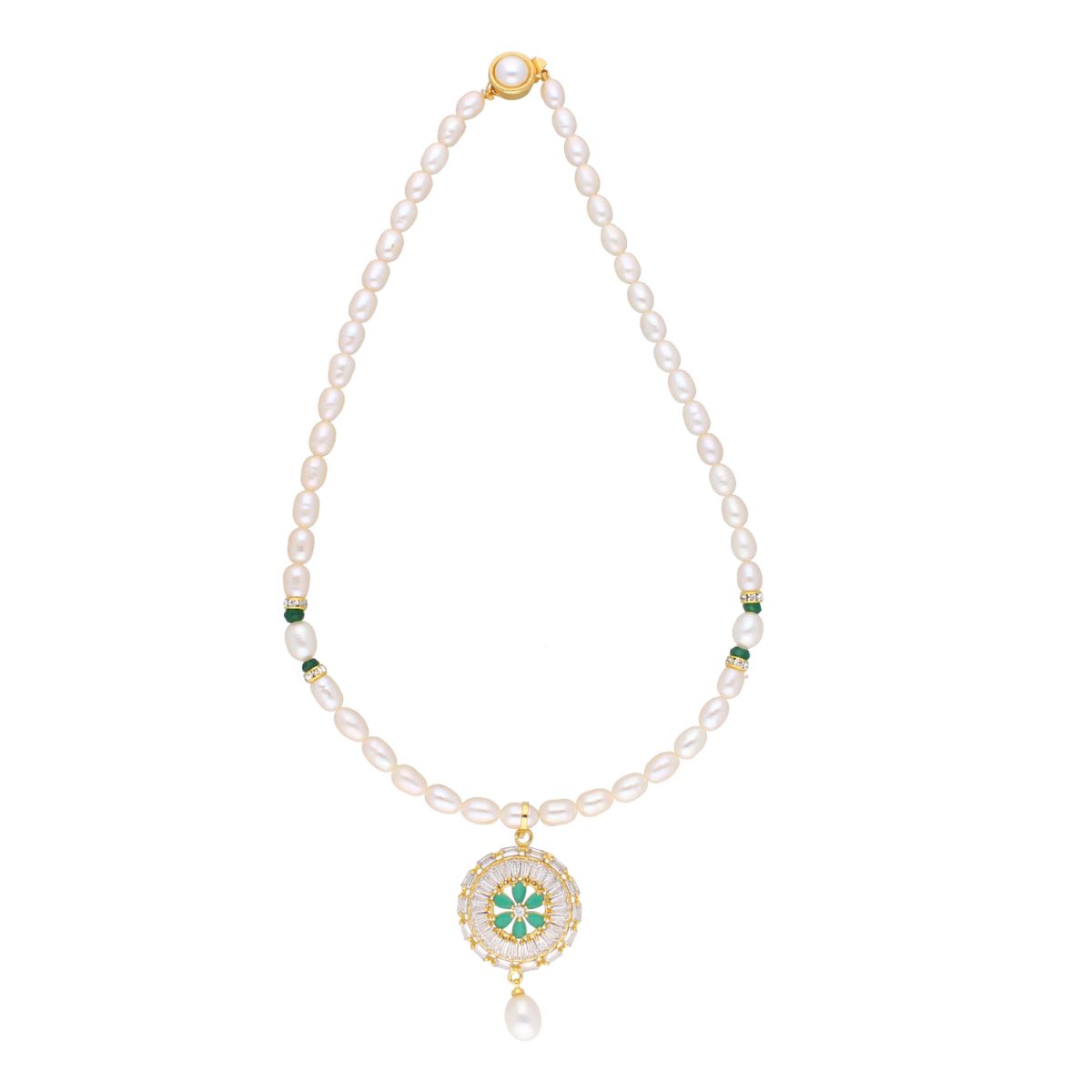 J Pearls Theertha Pearl Set - Real Pearl Jewelry | Grocsy