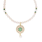 J Pearls Theertha Pearl Set - Real Pearl Jewelry | Grocsy