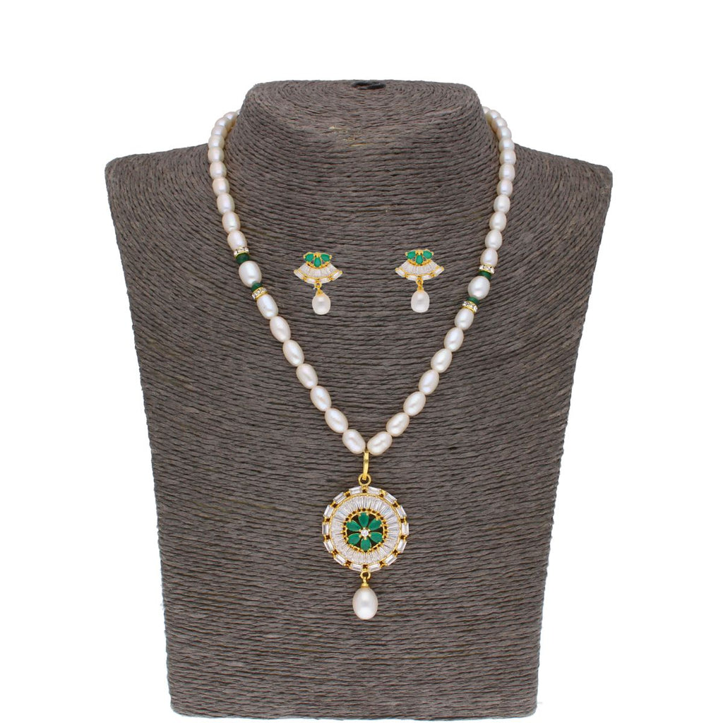 J Pearls Theertha Pearl Set - Real Pearl Jewelry | Grocsy