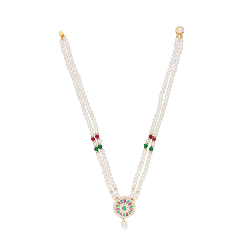 J Pearls Abeedha Pearl Set - Real Pearl Jewelry | Grocsy