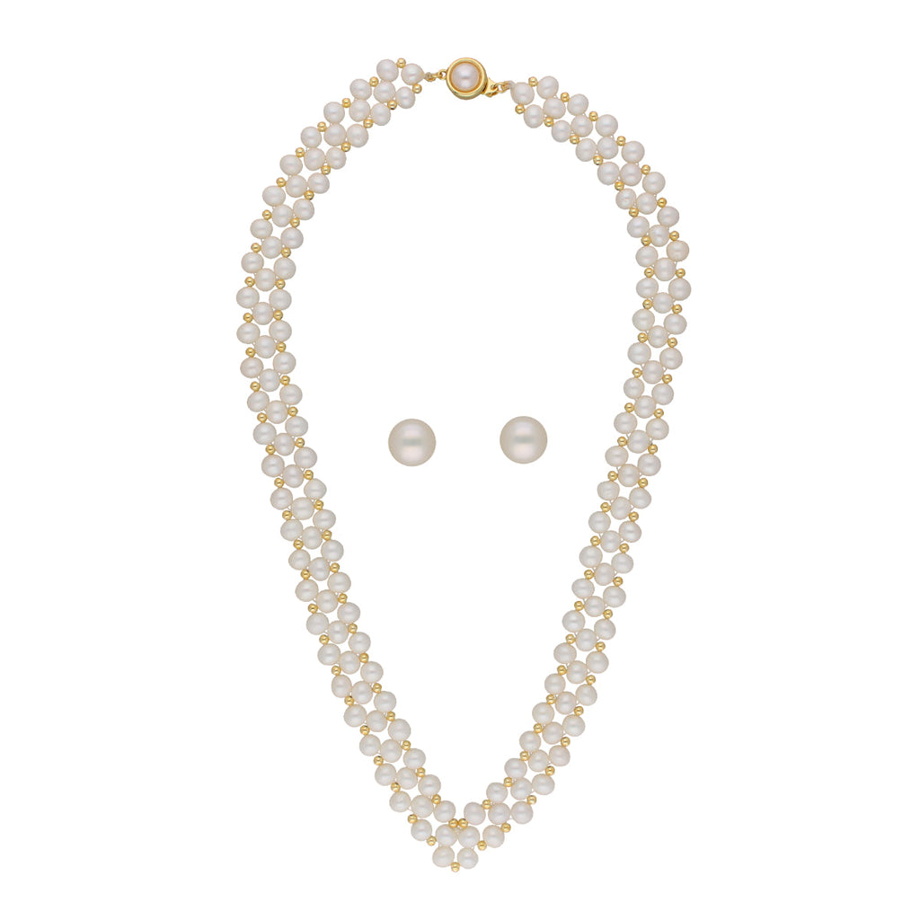 J Pearls Foolan 1 Line Pearl Sets - Real Pearl Jewelry