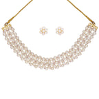 J Pearls Cherry 1 Line Pearl Choker - Real Pearl Jewelry | Grocsy