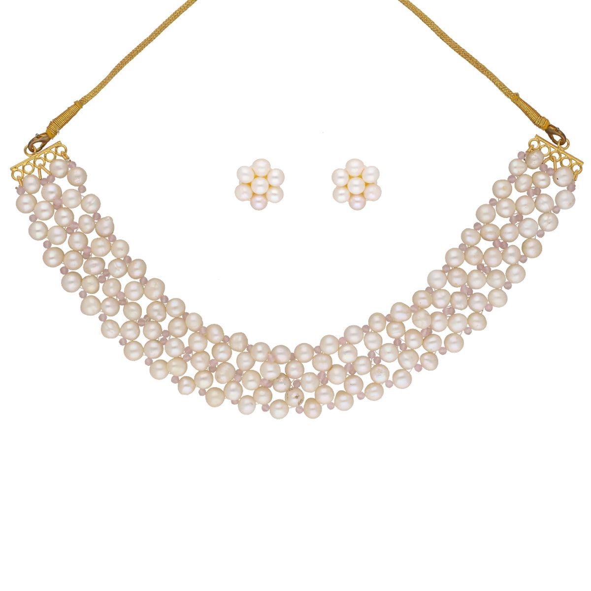 J Pearls Cherry 1 Line Pearl Choker - Real Pearl Jewelry | Grocsy