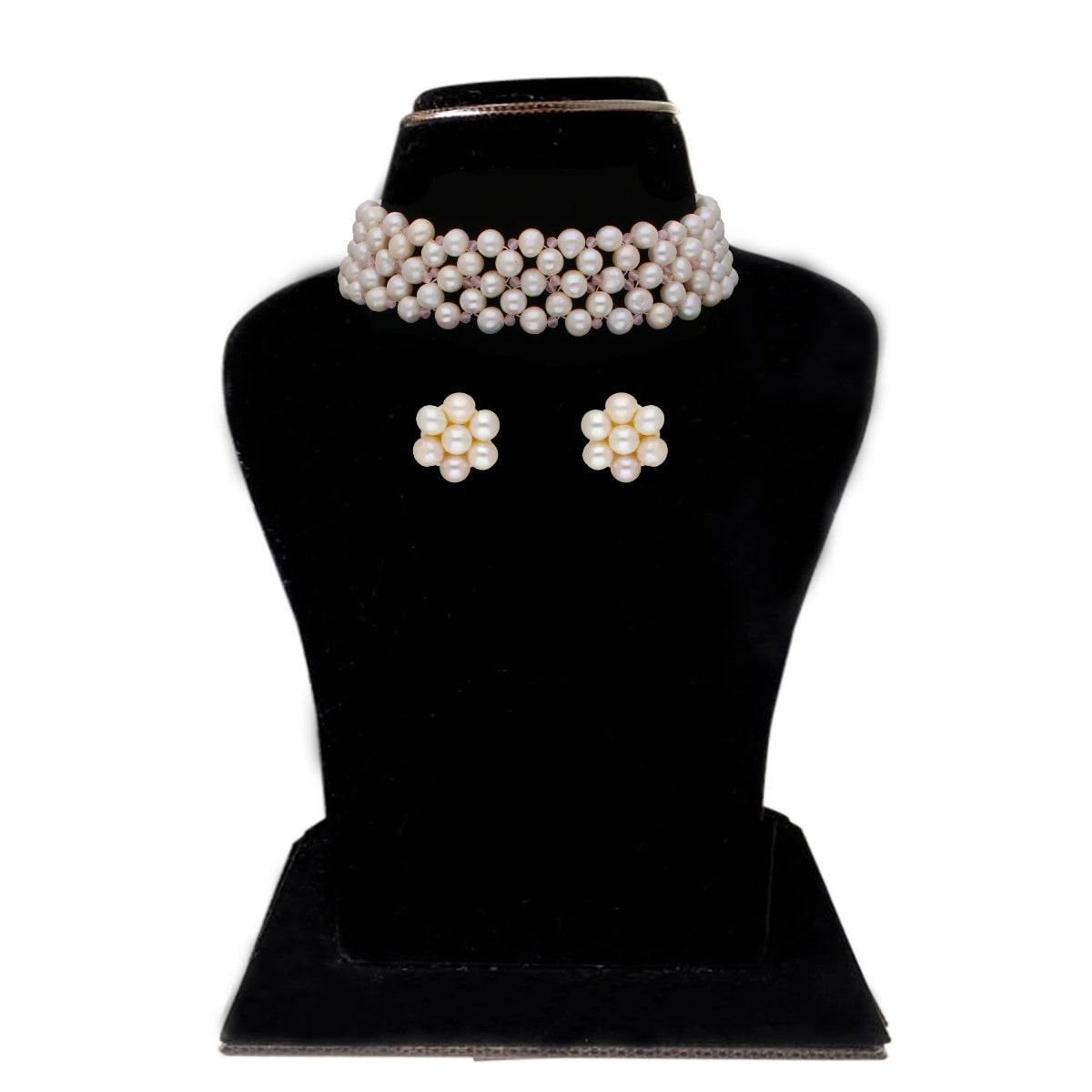 J Pearls Cherry 1 Line Pearl Choker - Real Pearl Jewelry | Grocsy