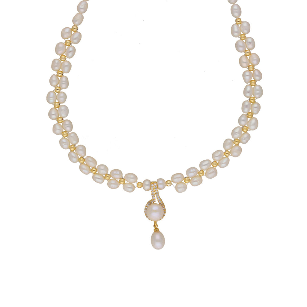J Pearls Dharti 1 Line Pearl Sets - Real Pearl Jewelry