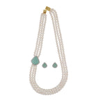 J Pearls Jabala 3 Lines Pearl Set - Real Pearl Jewelry