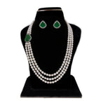 J Pearls Badari 3 Lines Pearl Set - Real Pearl Jewelry