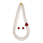J Pearls Dheera 3 Lines Pearl Choker - Real Pearl Jewelry | Grocsy