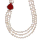 J Pearls Dheera 3 Lines Pearl Choker - Real Pearl Jewelry | Grocsy