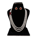 J Pearls Dheera 3 Lines Pearl Choker - Real Pearl Jewelry | Grocsy